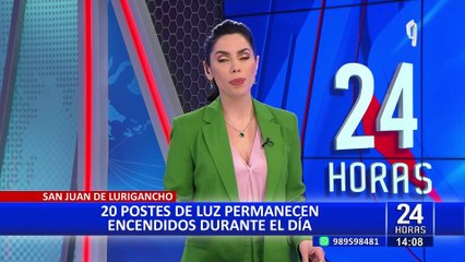SJL: vecinos denuncian que postes de alumbrado permanecen encendidos todo el día
