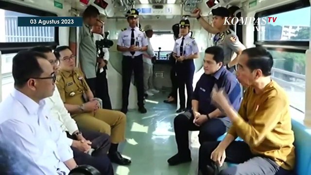 Momen Presiden Jokowi Jajal LRT Jabodebek Bareng PJ Gubernur DKI Heru hingga Gubernur Ridwan Kamil