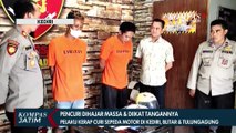 Penangkapan Residivis Curanmor di Sejumlah Daerah Jawa Timur, Pelaku Dihajar Massa!