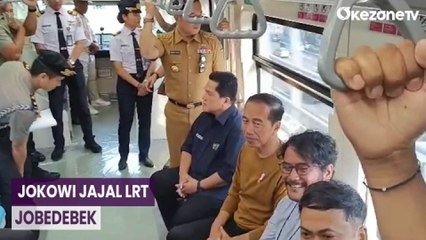 Video herunterladen: Momen Presiden Jokowi Jajal LRT Jabodebek Bareng Erick Thohir dan Ridwan Kamil