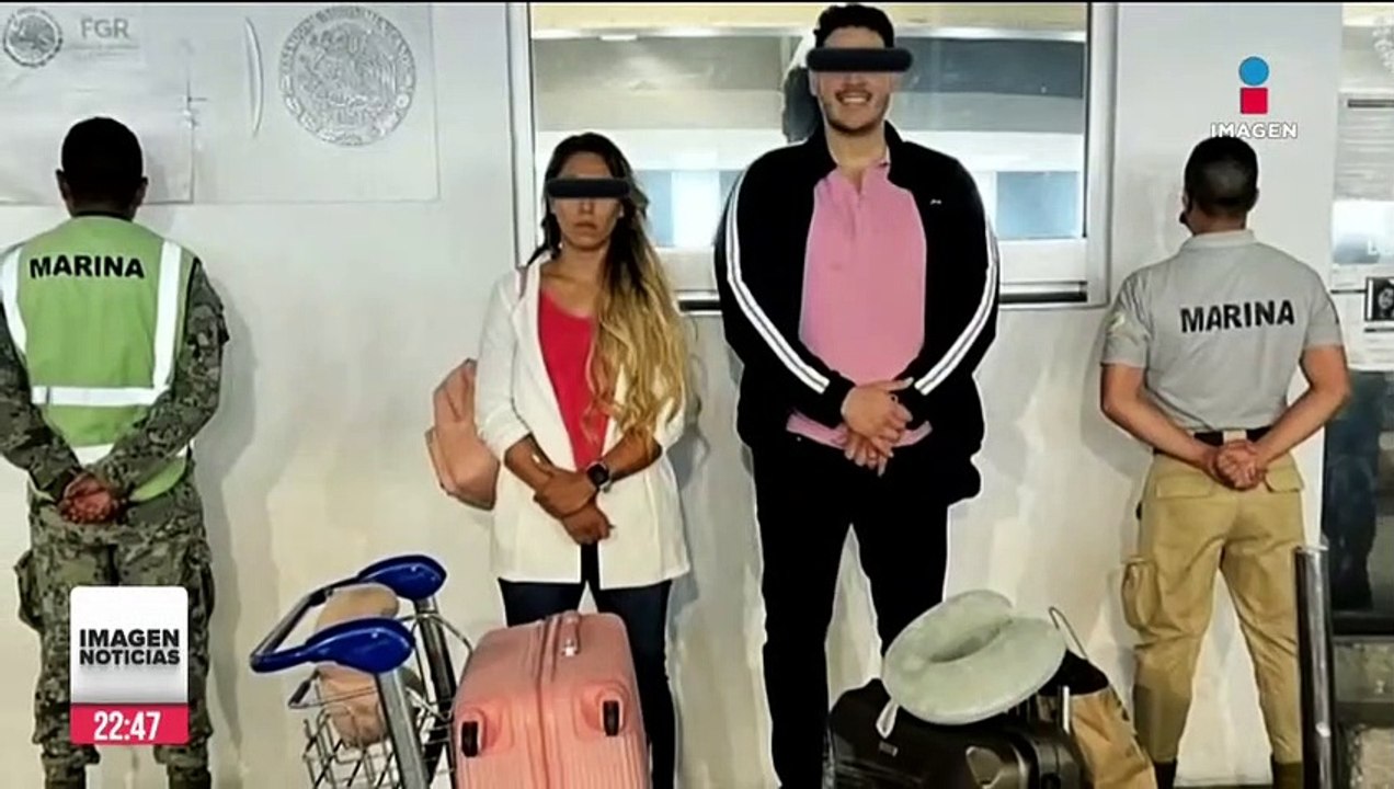 Detienen a matrimonio mexicano con metanfetaminas en AICM