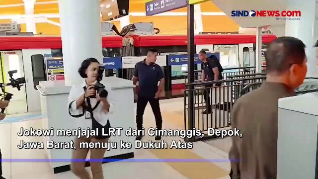 Presiden Jokowi Jajal LRT Jabodebek Bareng Erick Thohir dan Ridwan Kamil