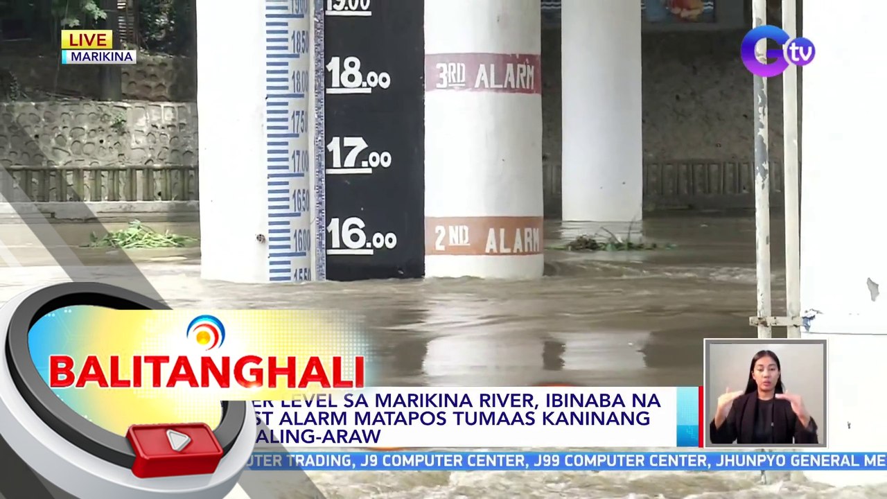 Water level sa Marikina River, ibinaba na sa 1s...
