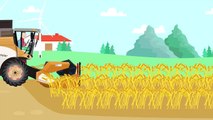 Farm Work: Cartoon Story for Kids, Tractors and Harvesters