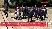 Erdoğan ve YAŞ üyeleri Anıtkabir'de! 'Ordumuzun gücüne güç katacağız'