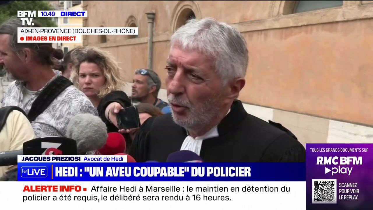 Pour l'avocat d'Hedi, "il y a un risque de récidive de concertation" si la détention provisoire du policier n'est pas maintenue