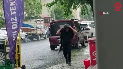 Ardahan’da misket büyüklüğünde dolu yağdı