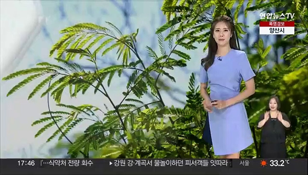 [날씨] 전국 대부분 폭염경보…충청 이남 강한 소나기