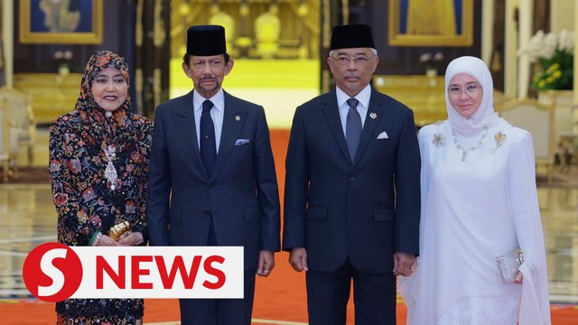 Brunei Sultan accorded state welcome at Istana Negara