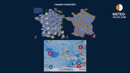 prévisions météo villes du jeudi 3 août 2023