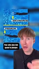 La bonne position des bras pour plonger loin