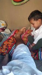 My Lil Angel Showing Her Care To me