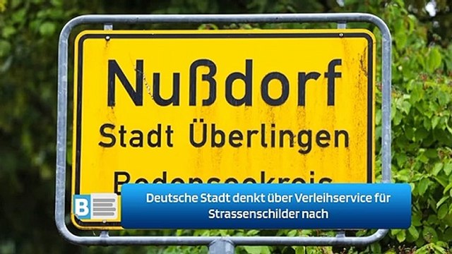 Deutsche Stadt denkt über Verleihservice für Strassenschilder nach