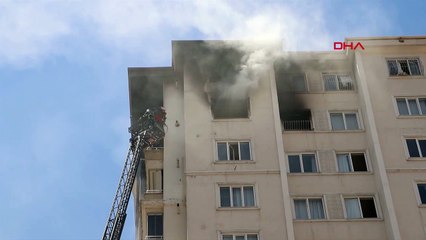 14’üncü katta çıkan yangın üst kata sıçadı: 5 kişi dumandan etkilendi