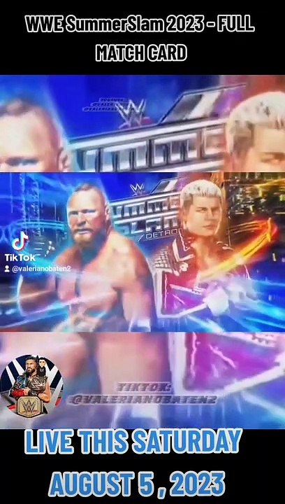 WWE SummerSlam 2023-FULL MATCH CARD