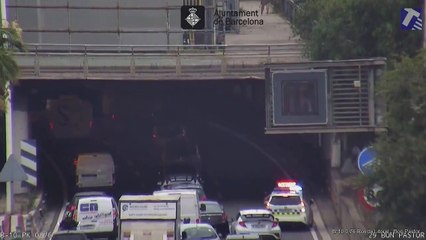 Accidente de tráfico en la ronda Litoral de Barcelona