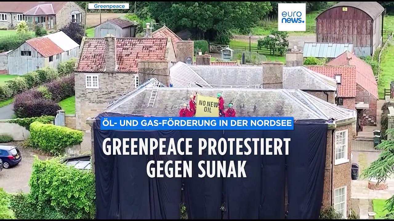 Geht es nur um Profit? Greenpeace verhüllt Sunaks Haus