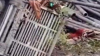 उदयपुर: अनियंत्रित होकर ट्रेलर पलटा, केबिन में फंसा चालक, देखिए