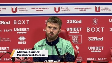 Carrick: “We want to be trying to finish near the top, and get out the league” - Middlesbrough vs. Millwall press conference