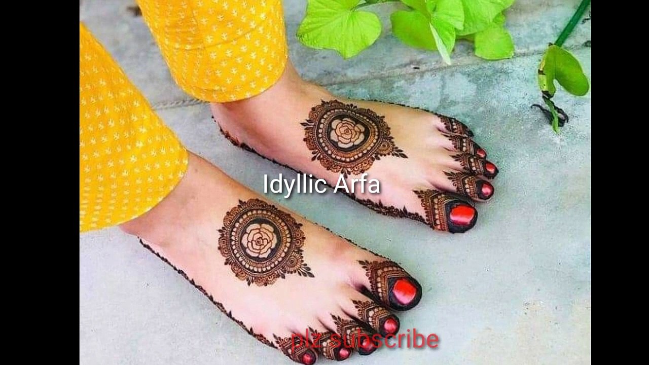 Easy _ Stylish Feet Mehndi Designs  For  Beginners_ Leg mehndi designs simple_Foot mehndi simple(720P_HD)