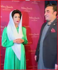 Foreign Minister Bilawal Bhutto attended the unveiling ceremony of his mother and former Prime Minister Benazir Bhutto’s wax statue at Madame Tussauds in Dubai#ARYNews