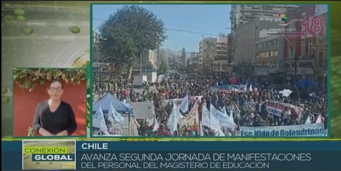 Chile protagoniza segunda jornada de paro por gremio docente