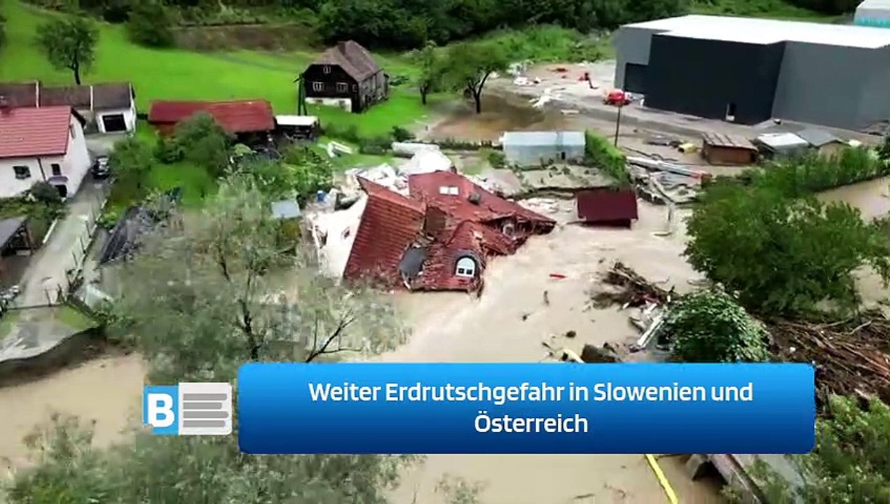 Weiter Erdrutschgefahr in Slowenien und Österreich