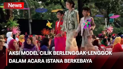 Begini Aksi Model Cilik yang Bawakan Kebaya Encim Warna-warni di Acara Istana Kebaya