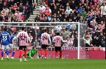 Joe Nicholson reacts after Sunderland's 2-1 defeat against Ipswich at the Stadium of Light