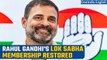 Rahul Gandhi's Lok Sabha membership restored; Opposition bullish ahead of no-confidence motion
