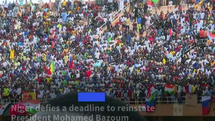 Supporters of Niger military rally in the capital