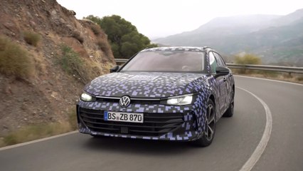 Volkswagen Passat in Blue Driving Video - Inspection and approval in Spain