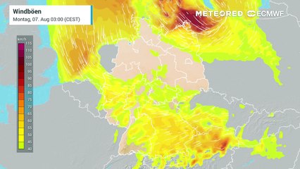 Sturmwarnung für Teile Deutschland! Heute (7. August 2023) wird es im Norden Deutschland sehr stürmisch!