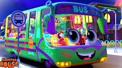 Halloween Wheels On The Bus - Spooky Nursery Rhymes And Cartoon Video For Kids
