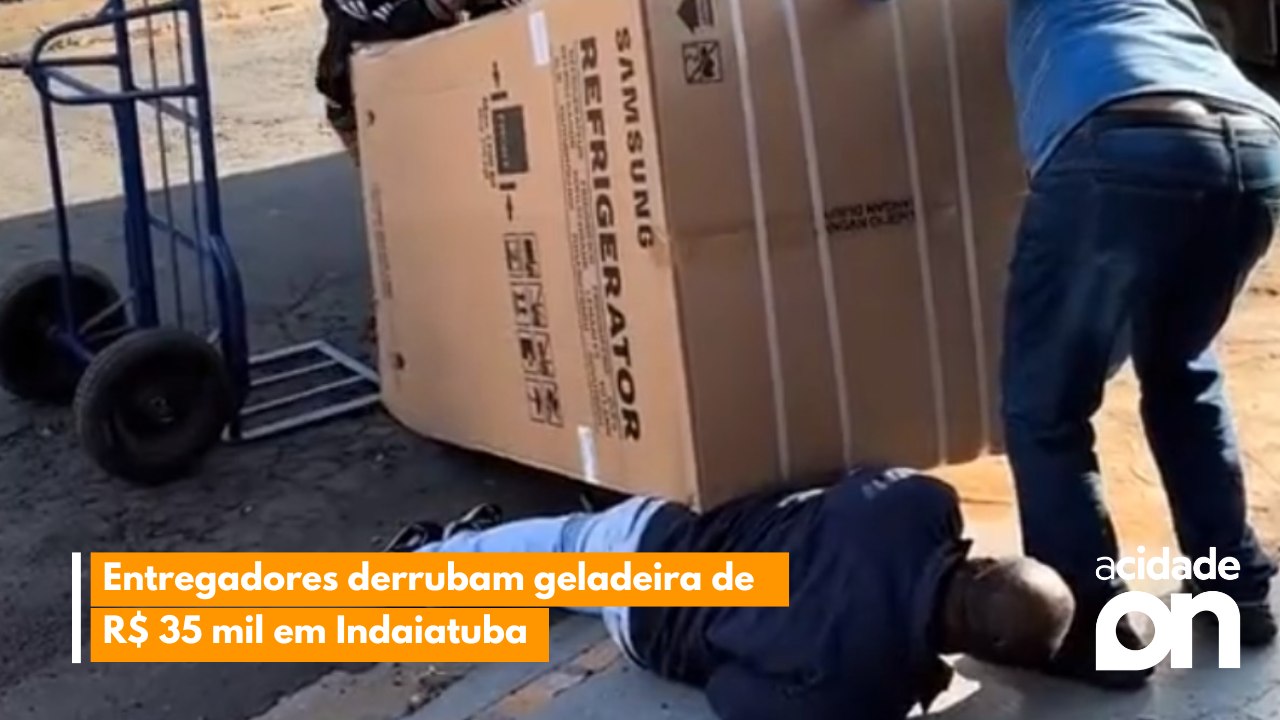 Entregadores derrubam geladeira de R$ 35 mil em Indaiatuba