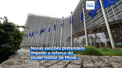 Tải video: União Europeia aperta sanções à Bielorrússia para travar fintas russas