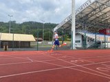 Milann Klemenic s'entraine avant les championnats d'Europe juniors d'athlétisme