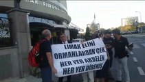 İstanbul Doğa Savunmaları, Limak’ın Kavacık’taki Kuzey Ormanları kırsalını işgal ederek yaptığı oteli önünden seslendi