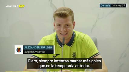 Presentación de Sorloth con el Villarreal