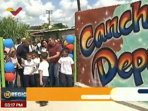 Familias son favorecidas con el embellecimiento de la cancha de usos múltiples en el estado Monagas