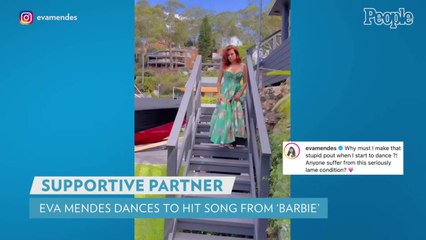 See Eva Mendes Dance to Dua Lipa’s Song from Partner Ryan Gosling’s Movie ‘Barbie’