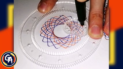 CREANDO un mandala púrpura-naranja-negro en 32 segundos. CREATING a purple-orange-black mandala in 32 seconds.