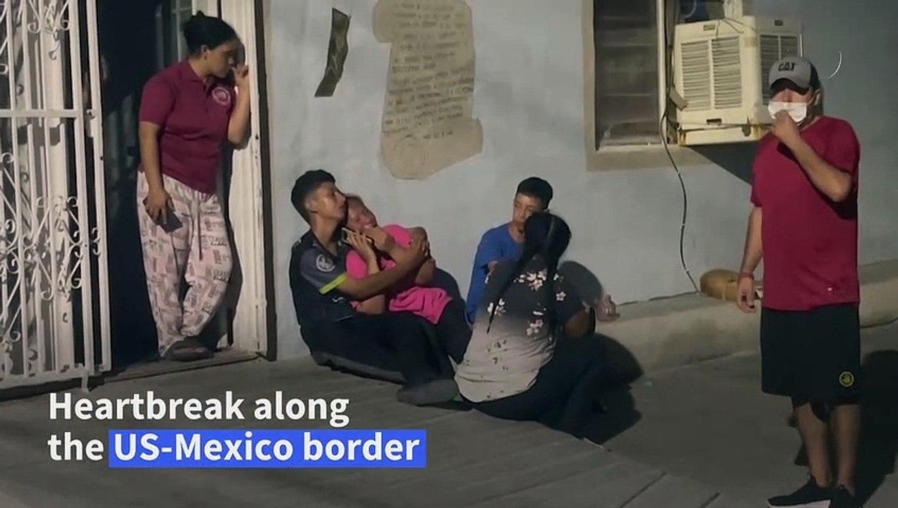 Relatives mourn after body found in Rio Grande anti-migrant buoys