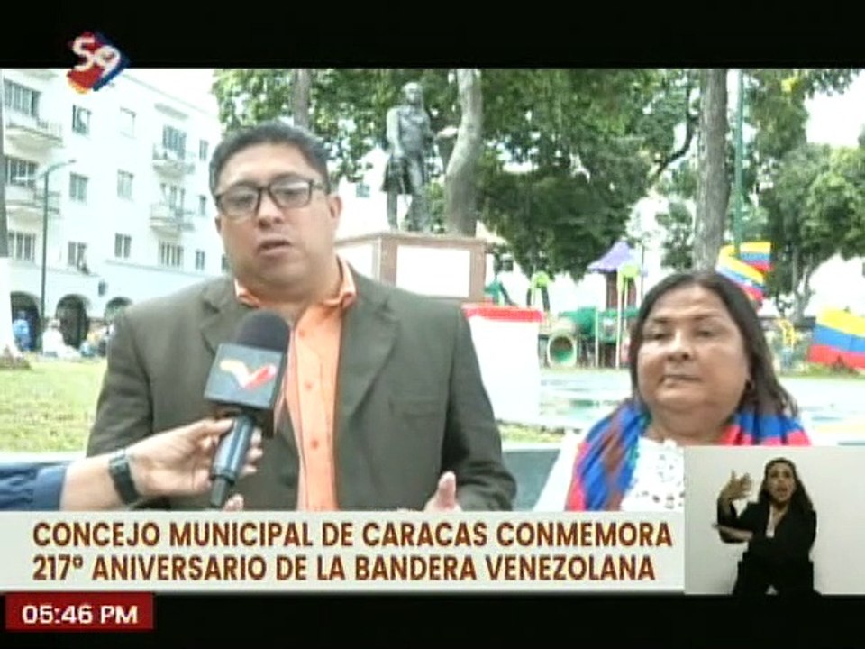 Concejo Municipal de Caracas conmemora 217 años de la Bandera de Venezuela con ofrenda floral