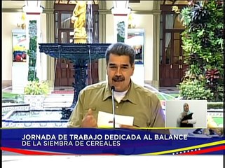 Presidente Nicolás Maduro ofrece balance de la siembra de cereales en el país