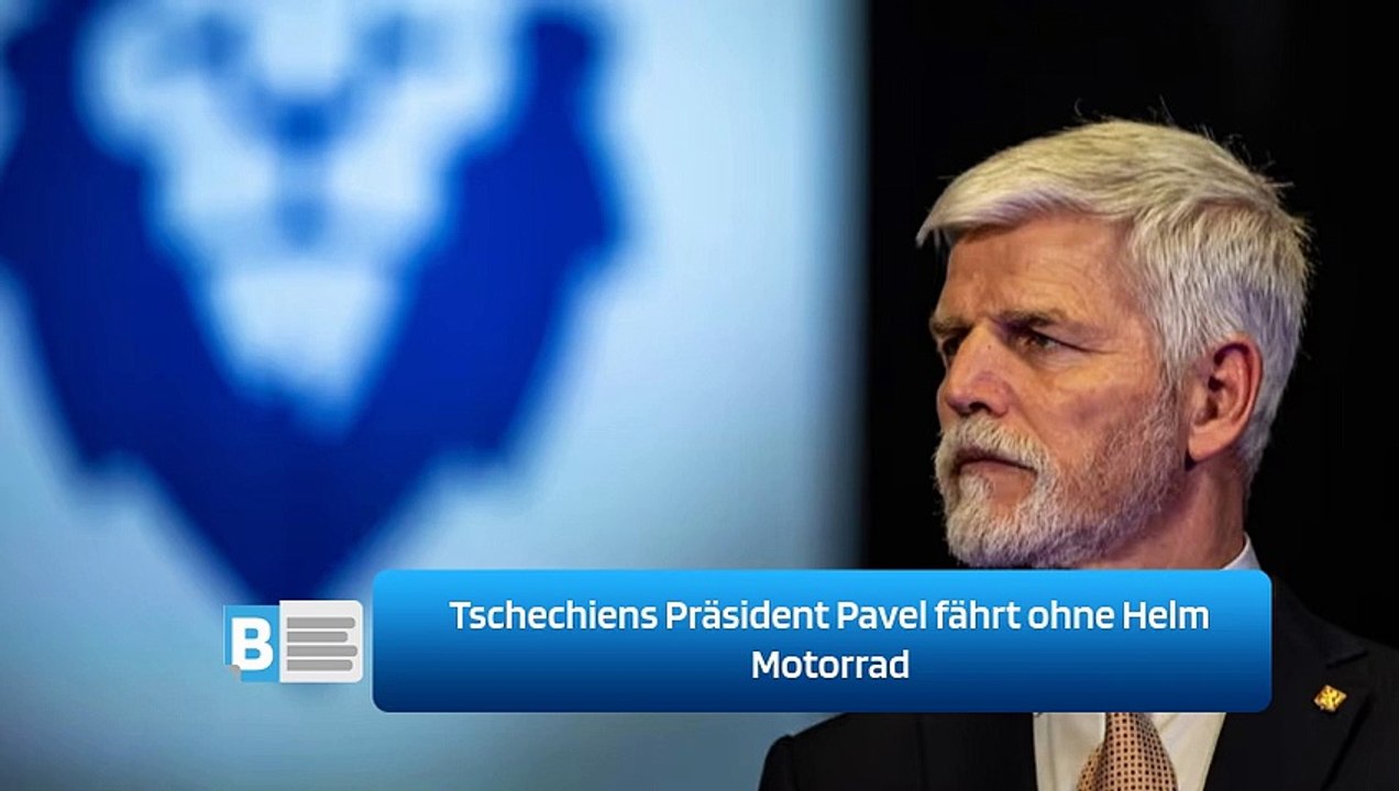 Tschechiens Präsident Pavel fährt ohne Helm Motorrad