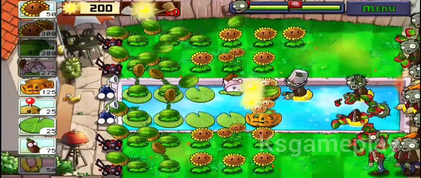 Melon Pults fight the Zombies | Platnts vs Zombies