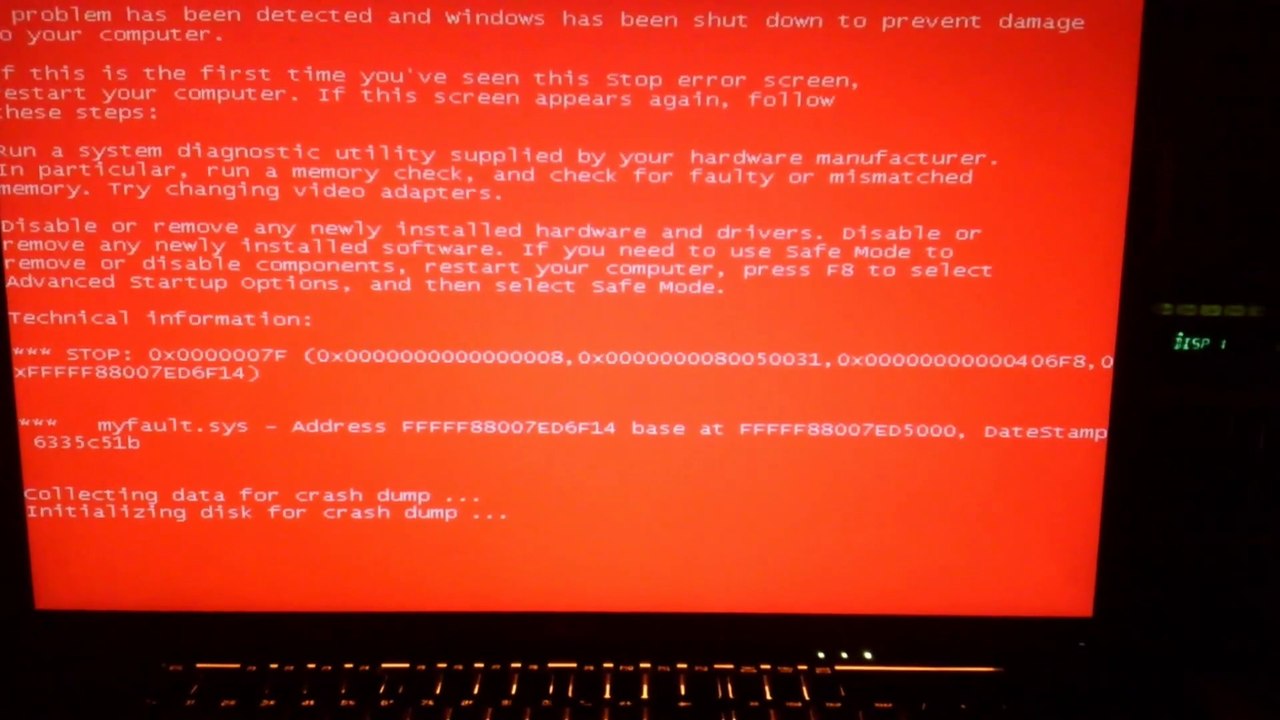 Red Screen Computer Crash