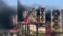 Incendie dans l'usine sidérurgique en construction