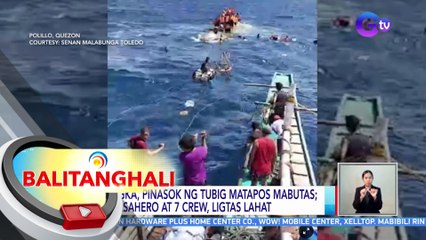 Bangka, pinasok ng tubig matapos mabutas; 60 pasahero at 7 crew, ligtas lahat | BT